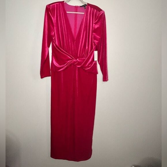 Eloquii Knot front Velvet Maxi Dress NWT - Picture 6 of 7